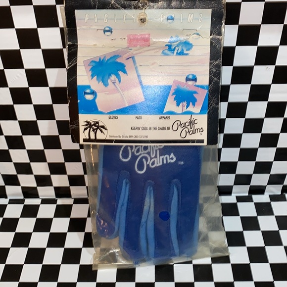 NOS Vintage and SUPER rare 80s Pacific Palms BMX Freestylin’ gloves.M.Royal Blue - Picture 14 of 16
